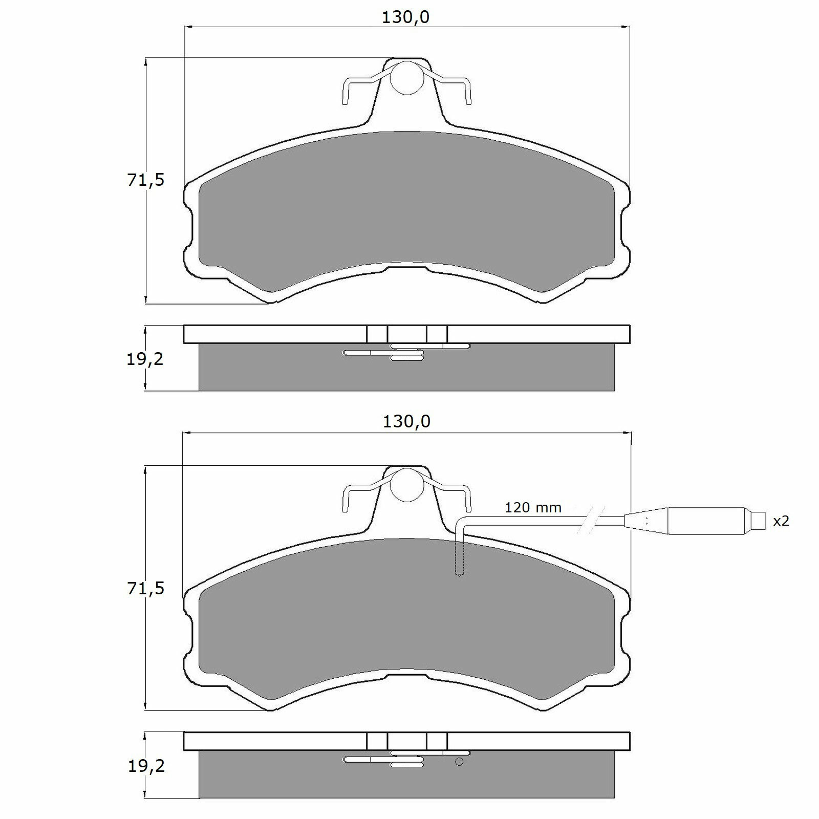 Sada brzdových destiček, kotoučová brzda TOMEX Brakes